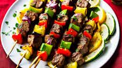 Kabab (bor Beef And Vegetable Skewers)
