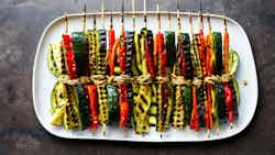 Kababat Bil Khudra (grilled Vegetable Skewers With Tahini Sauce)