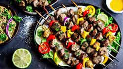 Kabob Koobideh (lamb And Eggplant Skewers)