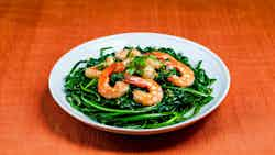 Kangkung Tumis Petis Udang (stir-fried Water Spinach With Shrimp Paste)