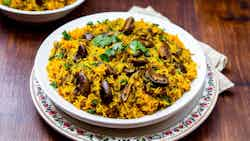 Kashmiri Dum Mushroom Biryani (कश्मीरी दम मशरूम बिरयानी)