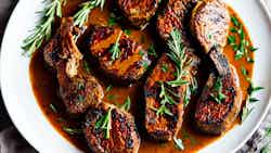 Khanfaroosh Bil Rosemary (qatari Spiced Lamb Chops With Rosemary Jus)