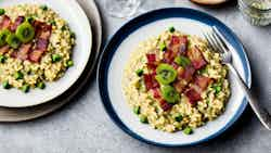 Kūmara and Kiwi Bacon Risotto (Whakarite Parāoa)