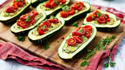 Kousa Mahshi (stuffed Zucchini Boats)