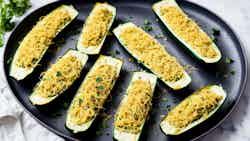 Käsespätzle Stuffed Zucchini Boats