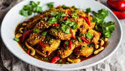 Kyar Zan Kyaw (crispy Chili Chicken With Cashews)