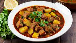 Lahm Bil Batata (spicy Lamb Stew With Potatoes)