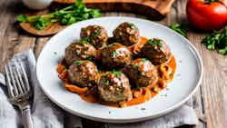 Latvian Meatballs in Mushroom Sauce (Latviešu gaļas klosteri sēņu mērcē)