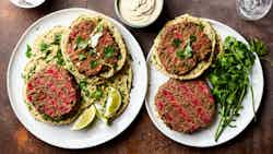 Lebanese Beef Kafta Burgers With Tahini Sauce