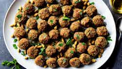 Lebanese Kibbeh Meatballs With Pine Nuts