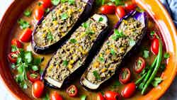 Legim Farcis (haitian Style Stuffed Eggplant)