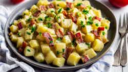 Lithuanian Bacon Potato Salad (Baklažanų ir bulvių salotos)