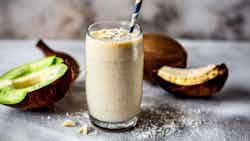 Lolo Pulaka Smufi (coconut And Banana Smoothie)