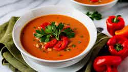 Low-carb Roasted Red Pepper Soup