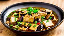 Lu Doufu He Mo (braised Tofu With Mushrooms)