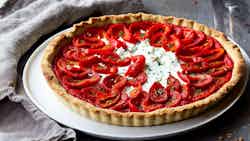Lucanian Roasted Red Pepper And Goat Cheese Tart