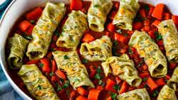 Malfouf Mahshi Bi Khodra (lebanese Stuffed Cabbage Rolls With Vegetables And Rice)