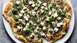 Manakish Jebneh Wa Zaatar (syrian Cheese And Herb Flatbread)