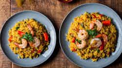 Mandi (omani Spiced Rice With Shrimp And Vegetables)