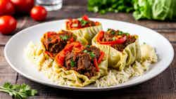 Mauritanian Stuffed Cabbage Rolls With Ground Beef And Rice