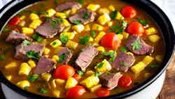 Meat And Corn Stew (flavors Of The Rainforest: Mbaipy So'o)