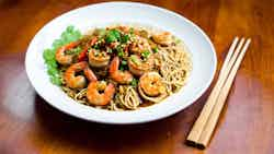 Mie Kuah Kacang Udang (peanut Sauce Noodles With Shrimp)