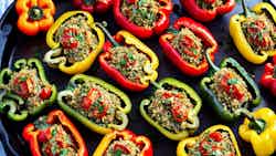 Minorcan-style Stuffed Bell Peppers with Quinoa (Pimientos Rellenos al Estilo Menorquín con Quinoa)