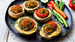 Minorcan-style Stuffed Portobello Mushrooms (Portobello Rellenos al Estilo Menorquín)