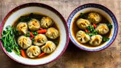 Momos Thukpa (tibetan Style Dumpling Soup)