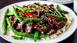 Mongolian Beef and Snow Peas (Говьтай гурилтай хуушуур)