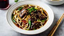 Mongolian Beef Noodle Soup (Говьтай гурилтай шөл)