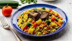 Moroccan Couscous With Lamb And Vegetables