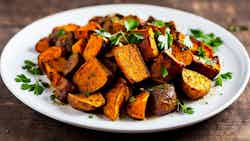 Moroccan Spiced Roasted Sweet Potatoes (Patates Douces Rôties aux Épices Marocaines)