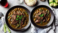 Moschari Stifado Me Prasa (epirotic Beef And Leek Stew)