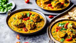 Murgh Korma Bharwa Shimla Mirch (chicken Korma Stuffed Bell Peppers)