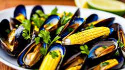 Mussels With Lime And Corn (choritos A La Chalaca)