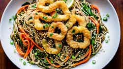 Nagoya No Ankake Tempura Soba Sarada (nagoya-style Ankake Tempura Soba Salad)