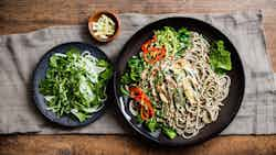 Nagoya No Hitsumabushi Soba Sarada Rapu (nagoya-style Hitsumabushi Soba Salad Wrap)