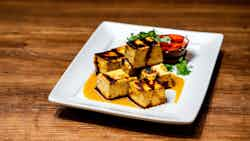 Nagoya-style Miso Dengaku Tofu: Miso-glazed Grilled Tofu (Nagoya no Miso Dengaku Tofu: Miso-yaki Yaki Tofu)