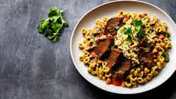 Namibian Ostrich Goulash with Spaetzle (Namibischer Straußen-Gulasch mit Spätzle)