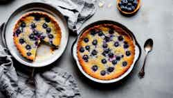 Nordic Blueberry Clafoutis: Cardamom and Almond Custard (Nordisk Blåbær Clafoutis: Kardemomme og Mandelkrem)