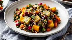 Nordic Harvest Bowl: Roasted Root Vegetables with Quinoa (Nordisk Høstbolle: Ristede Rotgrønnsaker med Quinoa)