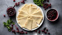 Norwegian Lefse with Lingonberry Jam (Lefse med Tyttebær)