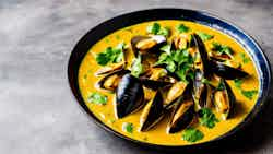 Pacific Coconut Curry Mussels