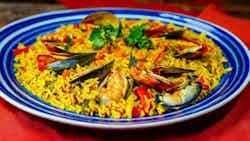 Paella Nica De Mariscos (nicaraguan-style Seafood Paella)