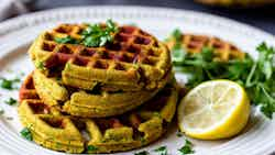 Palestinian Falafel Waffles (وافل الفلافل الفلسطينية)