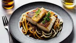 Pan-Seared Halibut with Caramelized Onions (Steiktur Hýsa)