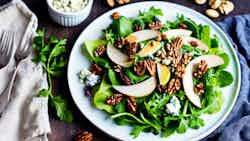 Pear And Walnut Salad With Blue Cheese