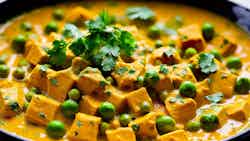 Peas And Cottage Cheese Curry (matar Paneer)