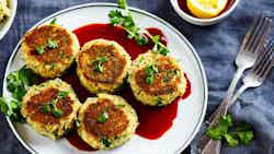 Pepperpot Crab Cakes With Tamarind Chutney